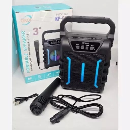 اسپیکر شارژی بلوتوثی OKOP مدل KP-600 میکروفن دار